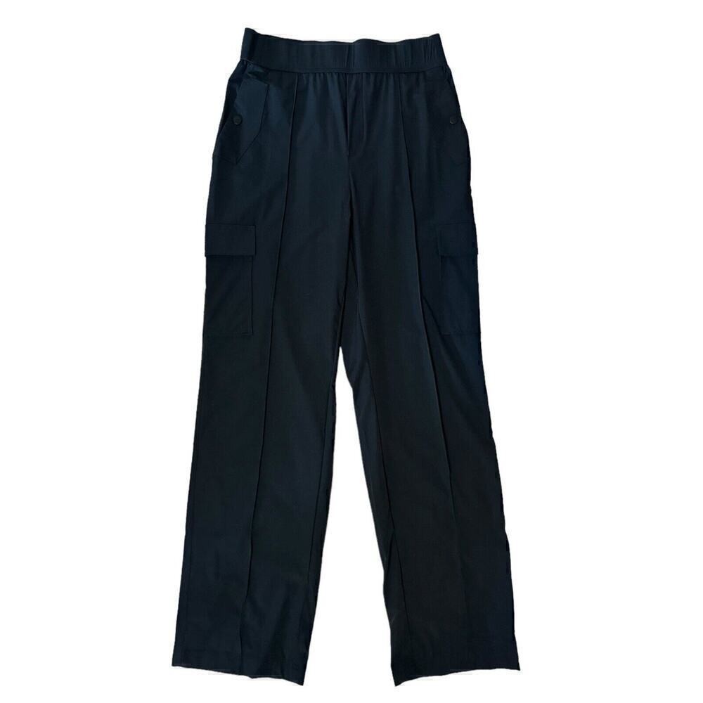 Halara NEW Black Cargo High Waisted Baggy Trousers Pants Medium Straight Leg